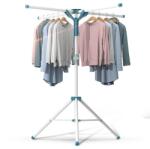 Flippy Uscator de Rufe, Flippy, Tip Umbrela, Pliabil, Telescopic, pentru Interior-Exterior, cu Patru Tije, Picior Anti-Alunecare, Inaltime Ajustabila, 108 pana la 165 cm, Alb (125910)