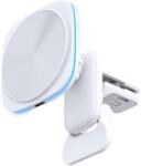 Flippy Incarcator Wireless Auto pentru Telefon, Flippy, Statie de Incarcare Magnetica Auto pentru Masina, 15W, 7 x 7 x 6.3 cm, Compatibil cu iOS/Android, Alb (165044)