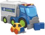 Flippy Camion Cargo Cu Frictiune Oraselul Agitat, Cu Lumini Si Sunete, Jucarie Interactiva Transport Marfa Copii, Camion Cu Masinuta Si Cutii De Incarcare Incluse, Vehicul Logistica Pentru Copii 3+ Ani, Mult