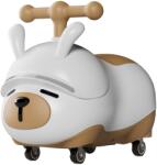 Flippy Masinuta Ride-On Flippy, Sistem Anti-Rasturnare, Sistem de Lumini si Sunet, Bluetooth, 1-3 Ani, Model Catel, 43 x 33 x 26 cm, Alb - Maro (125839)
