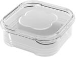 Flippy Caserola Alimentara, Flippy, Cutie pentru Pastrare a Alimentelor, Cutie Depozitare pentru Frigider, Sigilata Dreptunghiulara, din Plastic, 12 x 12 x 4.5 cm, 350ml, Transparent (133856)