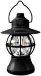 Flippy Lampă de camping retro portabilă, Felinar Vintage LED ABS, Acumulator inclus 1200 mAh, reincarcabila, 20 cm inaltime, 3 moduri de iluminare, intensitate reglabila, Lampa portabila pentru cort în aer l