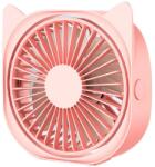 Flippy Mini ventilator pentru birou cu usb, Flippy, rotire 360 grade, 3 viteze, 13.5 x 12, 8 cm, Roz (123978) Ventilator