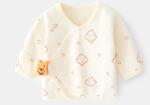 Flippy Bluza de Pijama pentru Nou-nascuti, Flippy, din Bumbac, pentru Sezonul de Primavara - Toamna, pentru Bebelusi, Print Ursulet, Marimea 52 cm, Bej (163758)