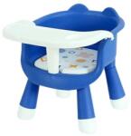 Flippy Scaun de Masa pentru Copii, Flippy, 2 in 1, Tavita Detasabila, Spatar Ergonomic, +6 Luni, Inaltime 36 cm, Albastru (132652) Scaun de masa bebelusi, inaltator
