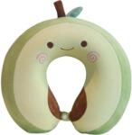 Flippy Perna de Calatorie in Forma de U, Flippy, Pentru Gat si Cap, Umplutura din Spuma cu Memorie, 30x30 cm, Model Avocado, Accesoriu de Voiaj, Birou, Masina, Sistem Prindere Capse, Verde (133470)