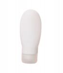 Flippy Recipient Portabil din Silicon Elegant de Voiaj, Sticla de Calatorie, Flippy, Potrivita pentru Lotiune, Sampon si Alte Lichide, Anti-scurgere, cu Posibilitate de Reumplere, Capacitate 90mL, Alb (12687