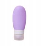 Flippy Recipient Portabil din Silicon Elegant de Voiaj, Sticla de Calatorie, Flippy, Potrivita pentru Lotiune, Sampon si Alte Lichide, Anti-scurgere, cu Posibilitate de Reumplere, Capacitate 90mL, Mov (12687