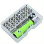 Flippy Set de Surubelnite 32-in-1 cu Clichet, Flippy, Cromate, Set de Uz Casnic pentru Repararea Electronicelor Mici, Maner durabil Verde, 10.5 x 7 x 3 cm, Gri (164296) Surubelnita