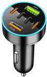 Flippy Incarcator Auto 6 in 1, Flippy, 2 x Port USB Fast Charge QC3.0 si 4 x Type C, PD 65W, Negru (teo-132795)