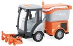 Flippy Masina de Maturat Stradala City Service 1: 16 cu Lumini si Sunete, Jucarie Interactiva Realista de Curatenie Urbana pentru Copii, Vehicul Portocaliu cu Efecte Luminoase, Sunete Autentice si Cos de Gun