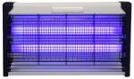 Flippy Lampa Electrica Anti Insecte, Flippy, Lumina Neon, 2 tuburi cu putere de 30W, Suspensie Perete, Carcasa din Plastic Metalica, 49 x 25 x 6 cm, Alb Negru (137647)
