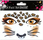 Flippy Sticker Temporar pentru Fata, Flippy, pentru Machiaj, Face Art, Halloween, Teatru, Model Leopard, Maro (131912)