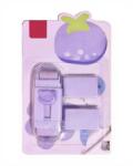 Flippy Radiera Retractabila, Flippy, Model Ursulet, Reglare Push-Pull, Radiera de tip Push, Doua Radiere de Rezerva in set din Cauciuc, Mov (161771)