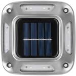 Flippy Set 4 Lampi Solare, Flippy, 8 LED-uri, IP65, din ABS+PC, 6-12 h Iluminare, Baterie 1.2 V 600 mAh, Montare pe Perete/Pamant, Lumina Alb Cald, 9 x 9 x 5.5 cm, Gri (161744)