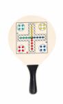 Flippy Racheta de Plaja Multifunctionala, Flippy, Paleta cu Jocuri Integrate Sah si Nu Te Supara Frate, Minge si Piese de Joc Incluse, 23.5 x 38 cm, Multicolor (297036) Racheta tenis