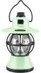 Flippy Lampă de camping retro portabilă, Felinar Vintage LED ABS, Acumulator inclus 1200 mAh, reincarcabila, 3 moduri de iluminare, intensitate reglabila, Lampa portabila pentru cort în aer liber, Mint (1240