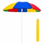 Flippy Umbrela de Plaja, Flippy, Model Curcubeu, Tija Stabila si Suprafata pentru Umbrire, Ofera Umbra, Protectie Solara si Confort la Exterior, Ideal pentru Plaja, Picnic, Piscina, Camping si Vacante, 220 c