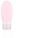 Flippy Recipient Portabil din Silicon Elegant de Voiaj, Sticla de Calatorie, Flippy, Potrivita pentru Lotiune, Sampon si Alte Lichide, Anti-scurgere, cu Posibilitate de Reumplere, Capacitate 90mL, 14cm, Roz 