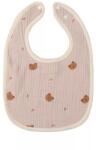 Flippy Baveta in Forma de U, Flippy, din Bumbac, pentru Copii 0-12 Luni, Rezistenta la Apa, cu Capse, Model cu Ursuleti, 21x30 cm, Bej (133873) Bavata