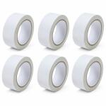 Flippy Set 6 Role Banda Adeziva pentru Ambalare si Sigilare Colete, Low Noise, Adeziv Acrilic, Derulare Silentioasa, Aderenta Ridicata, 5 cm x 66 m, Alb (175957)
