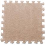Flippy Set 10 Piese Covor tip Puzzle, Flippy, Spuma EVA, Pufos, 30 x 30 x 1 cm, Crem (128911)