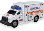 Flippy Ambulanta De Salvare Cu Frictiune, Scara 1: 20, Cu Lumini Si Sunete, Jucarie Interactiva Vehicul Medical Multifunctional Pentru Copii, Masina De Urgenta Realistica Rescue Car, Efecte Luminoase Si Sono