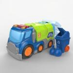 Flippy Masina De Gunoi Cu Frictiune Oraselul Agitat, Cu Lumini Si Sunete, Jucarie Interactiva Camion Reciclare Copii, Vehicul Salubritate Cu Pubela Si Accesorii Incluse, Jucarie Transport Deseuri Pentru Copi