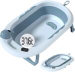 Flippy Cada de Baie, Flippy, pentru Copii 0 luni - 6 Ani, cu Termometru, Pliabila, Perna Suport Inclusa, din Plastic, 81.5 x 49 x 21.5 cm, Albastru (134066)