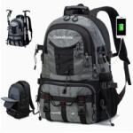 Flippy Rucsac Multifunctional de Alpinism, Flippy, Capacitate 36-55 L, de Calatorie, Impermeabil, Slot USB Incarcare Telefon, Bretele Reglabile, 52 x 34 x 19 cm, Gri (133488) Rucsac tura