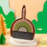 Flippy Set Mini Matura si Faras, Flippy, LITTLE CLEANER, Uz Casnic, pentru Birou, Bucatarie, Casa, Model Kiwi, 23 x 18 cm Maro-Verde (132339)