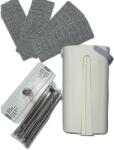 Flippy Set de Curatenie, Flippy, Mop si Galeata, Capacitate 5.7 l, 4 Rezerve Microfibra Incluse, Plastic, Utilizare Umeda/Uscata, Stoarcere Fara Maini, Albastru/Alb (128848)