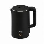 Lafe DoubleW, 1.8 L, 1800 W, Двойна стена, Cool touch, Отводняване, Пластмаса/стомана, Черен, Електрическа кана (LAFCZA47467)