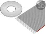 CONNFLY Cablu Bandă 1mm Litat Cu Neecranat PVC Gri (DS1057-01-26A282R-30.5)