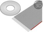 CONNFLY Cablu bandă 1mm 24x28AWG PVC gri (DS1057-01-24A282R-30.5)