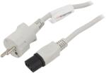 SCHAFFNER Cablu Alimentare Alb 2m CEE 7/7 la IEC C13 10A 250V (IF13-EU2-H05-3100-WF-200)
