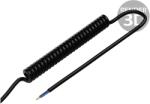 SIMECH Cablu spiralat neecranat PUR negru 0, 8m 300V/500V (SPT00019C)