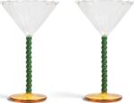 &K Amsterdam Pahare de cocktail Perle 150 ml, verzi, 2 buc (352-02) Pahar