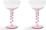 &K Amsterdam Pahare de cocktail Spiral 200 ml, roz, 2 buc (344-03) Pahar