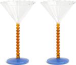 &K Amsterdam Pahare de cocktail Perle 150 ml, culoarea chihlimbarului, 2 buc (352-05) Pahar
