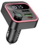 hoco. E85 Autós FM transzmitter Bluetooth QC3.0 PD 20W fekete (HC634304)