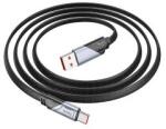 hoco. U119 5A Machine töltő adatkábel USB-A - Type-C lapos fekete 1, 2m (HC605007)