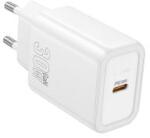 hoco. N62 Gentle egy portos 30W USB-C töltő - fehér (HC644303)