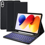 Tech-Protect SC Pen Xiaomi Redmi Pad 2 Pro (12.1) / Xiaomi Poco Pad M1 (12.1) oldalra nyíló, kitámasztható mappa tok ceruza tartóval, mágneses rögzítés, billentyűzettel, fekete - coolmobile