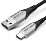 Vention Cotton Braided USB 2.0 A Male to C Male 3A Cable 1M Gray Aluminum Alloy Type