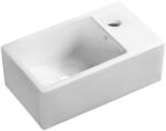 Laveo KVADRATO falra vagy pultra ráültethető mosdó 35x21 cm, fehér VUK_6135 (VUK_6135)