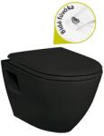 Creavit Terra falra szerelhető wc Bidé2in1, matt fekete TP325-00SM00E-0000 (TP325-00SM00E-0000)