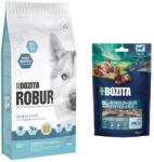 Bozita 12kg Bozita Robur Sensitive Grainfree rénszarvas száraz kutyatáp+2x70g Meaty Bits rénszarcav & kacsa kutyasnack ingyen