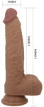  Távirányítós letapasztható realisztikus fel-le mozgó vibrátor 21 cm - Pretty Love Jonathan 8, 3" Vibrating Dildo