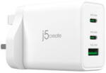 j5create Incarcator de retea Incărcător de retea65W GAN USB-C 3-PORT CHARGER/UK Alb (JUP3365F-FN) - pcone